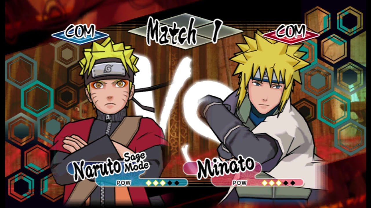 Naruto Shippuden Gekitou Ninja Taisen Special | Naruto Uzumaki Sage Mode vs Minato Namikaze