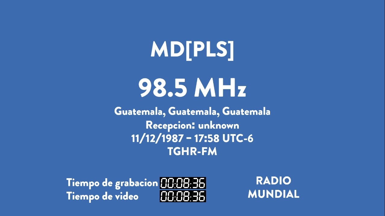 Fragmento del Comando Informativo de Radio Mundial (Ciudad de Guatemala) &bull; 1987