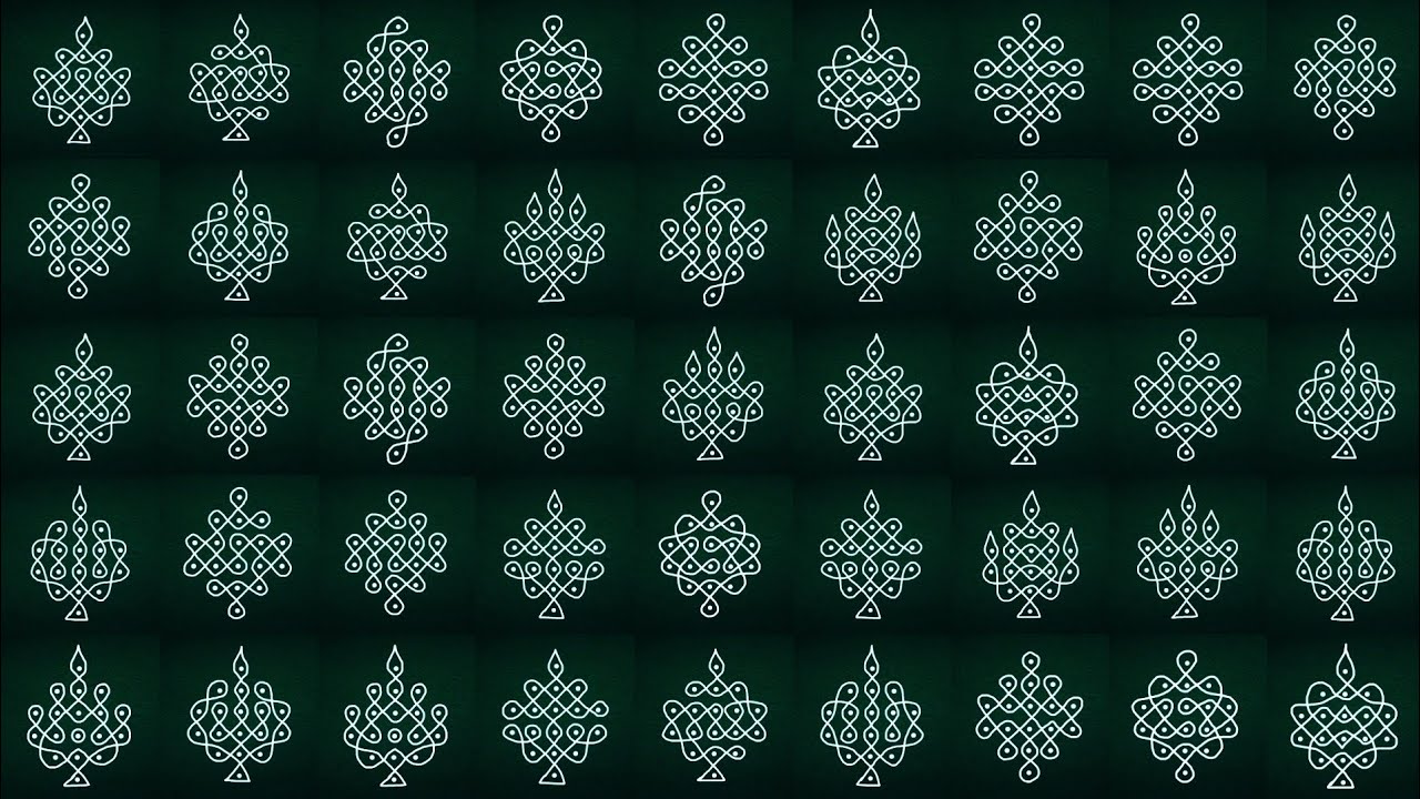 6-2 dots kolam collection| muggulu| kambi kolam| sikku kolam| rangoli| simple kolam