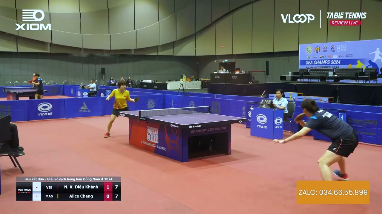 Diệu Khánh vs Alice Chang | Bán Kết | Giải Vô địch bóng bàn Đông Nam Á 2024