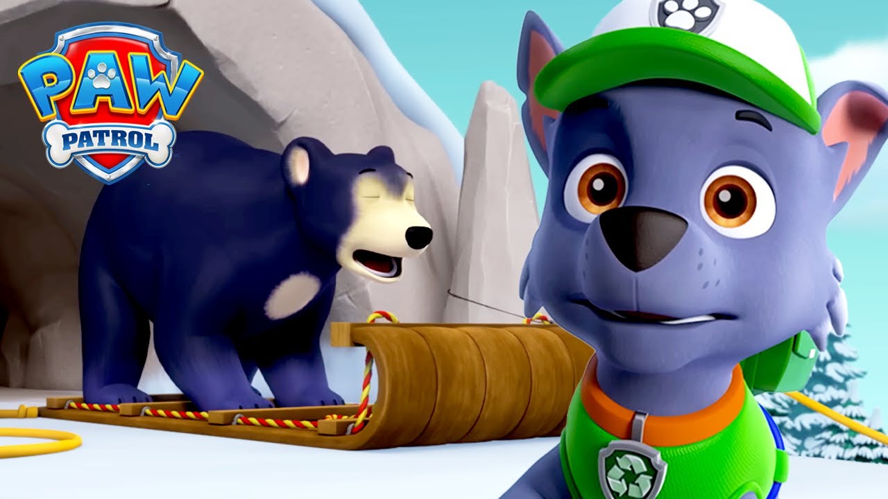 Väck inte björnen! 🐻 Rocky tar sin sömniga vän hem | PAW Patrol | På Svenska