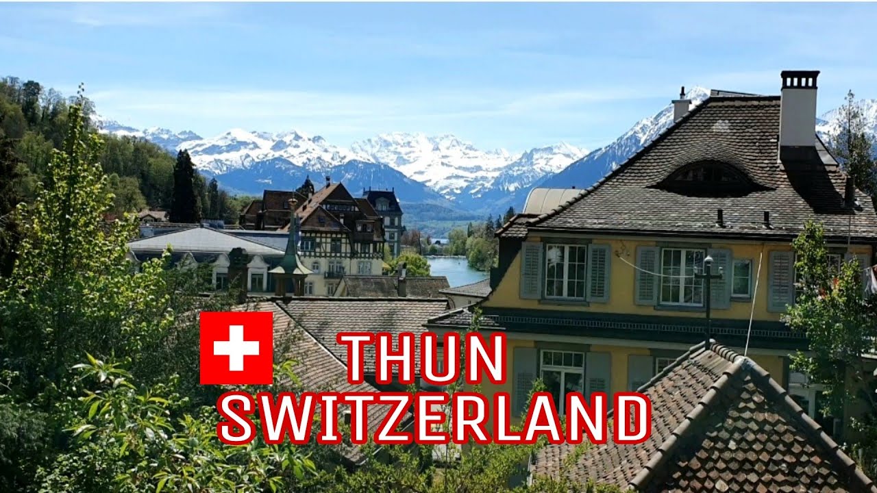 Walking tour in Old town Thun Switzerland