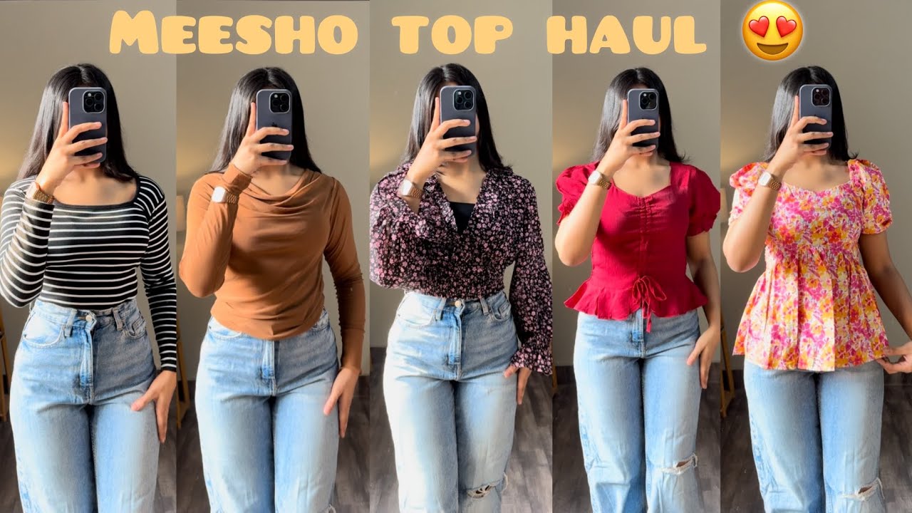 *HUGE* MEESHO TOPS HAUL😍||  *AFFORDABLE* & *TRENDY* Tops|| COLLEGEMUST HAVE TOPS 🎀