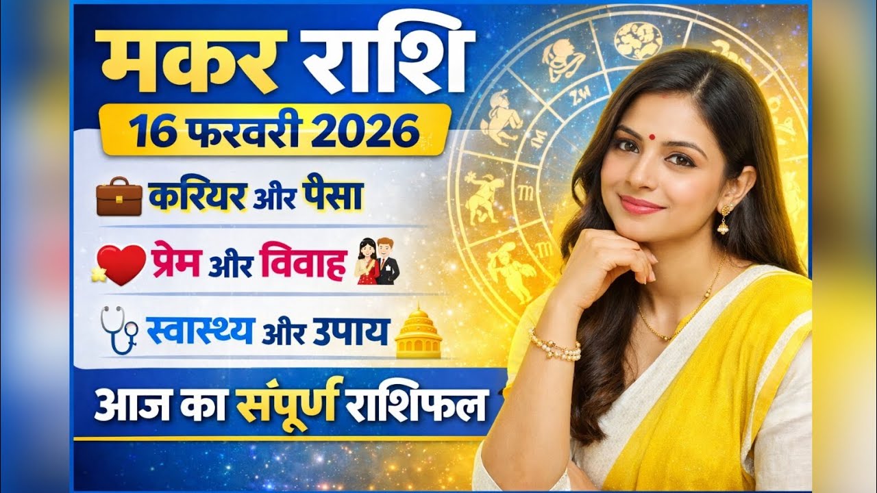मकर राशि 16 फरवरी 2026 राशिफल | आज चमकेगी किस्मत | Makar Rashi 16 February 2026 | Today Horoscope