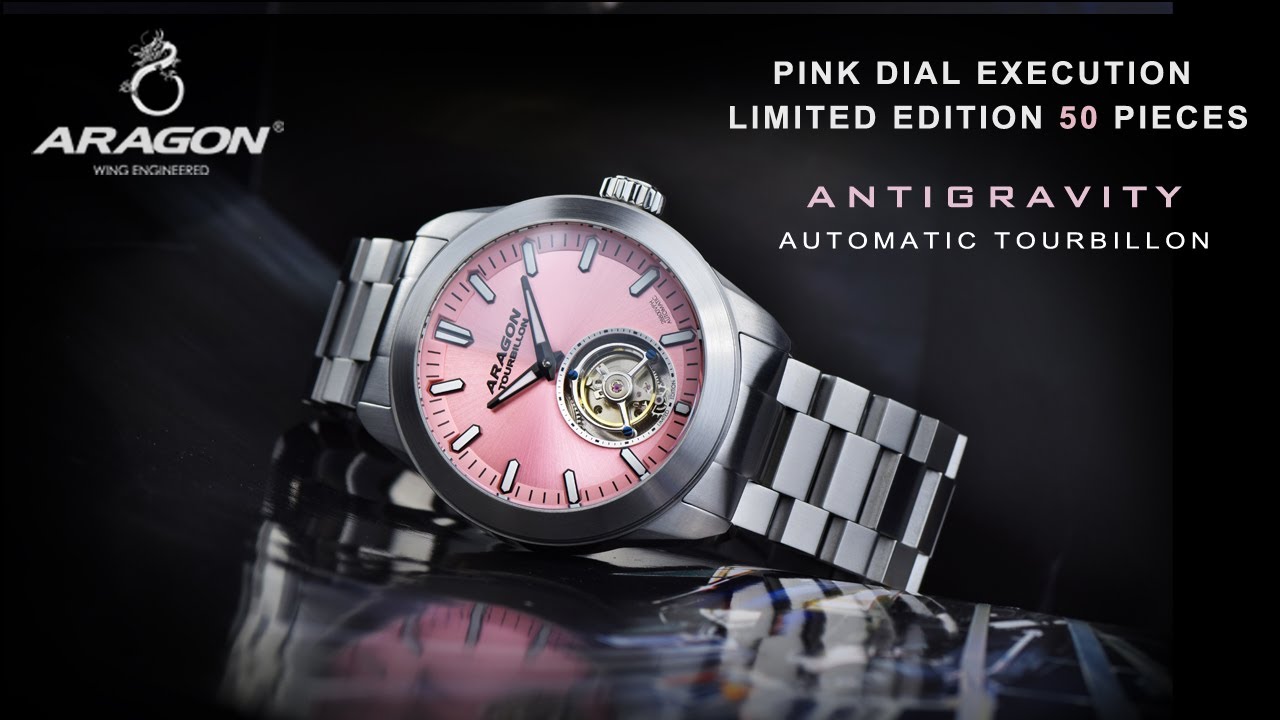 ARAGON&reg; First Pink Dial Automatic Tourbillon Limited Edition 50