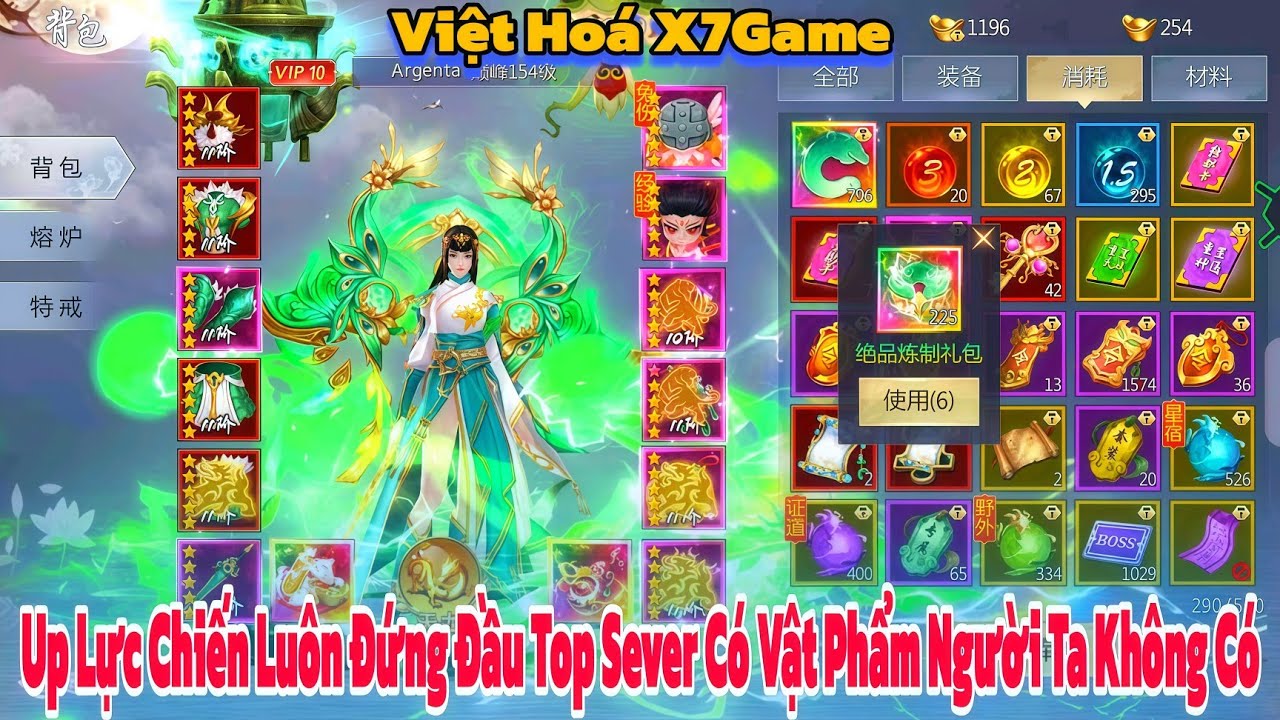 Kiếm Khách Phong Lăng X7GAME - Cách Up Lực Chiến Sever Mới Ngày Đầu Mua Vật Phẩm Chỉ Mở Một Lần