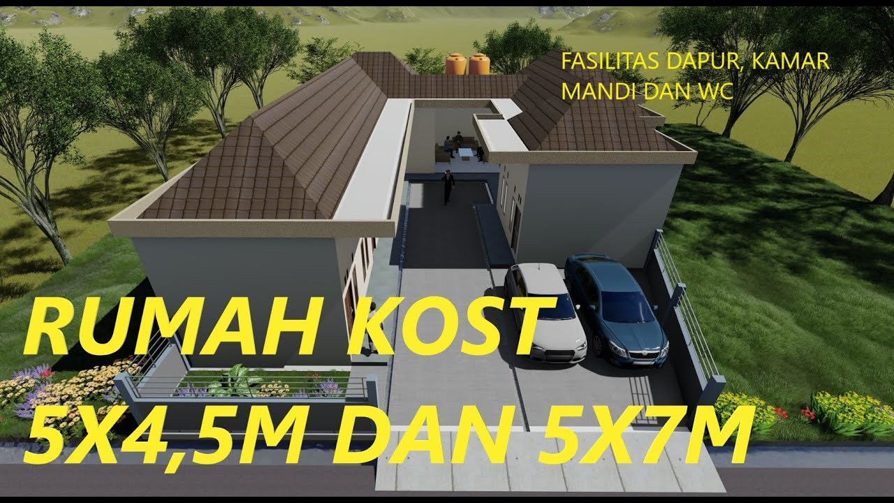RUMAH KOST 5X4,5 M DAN 5X7 M (ANIMASI)