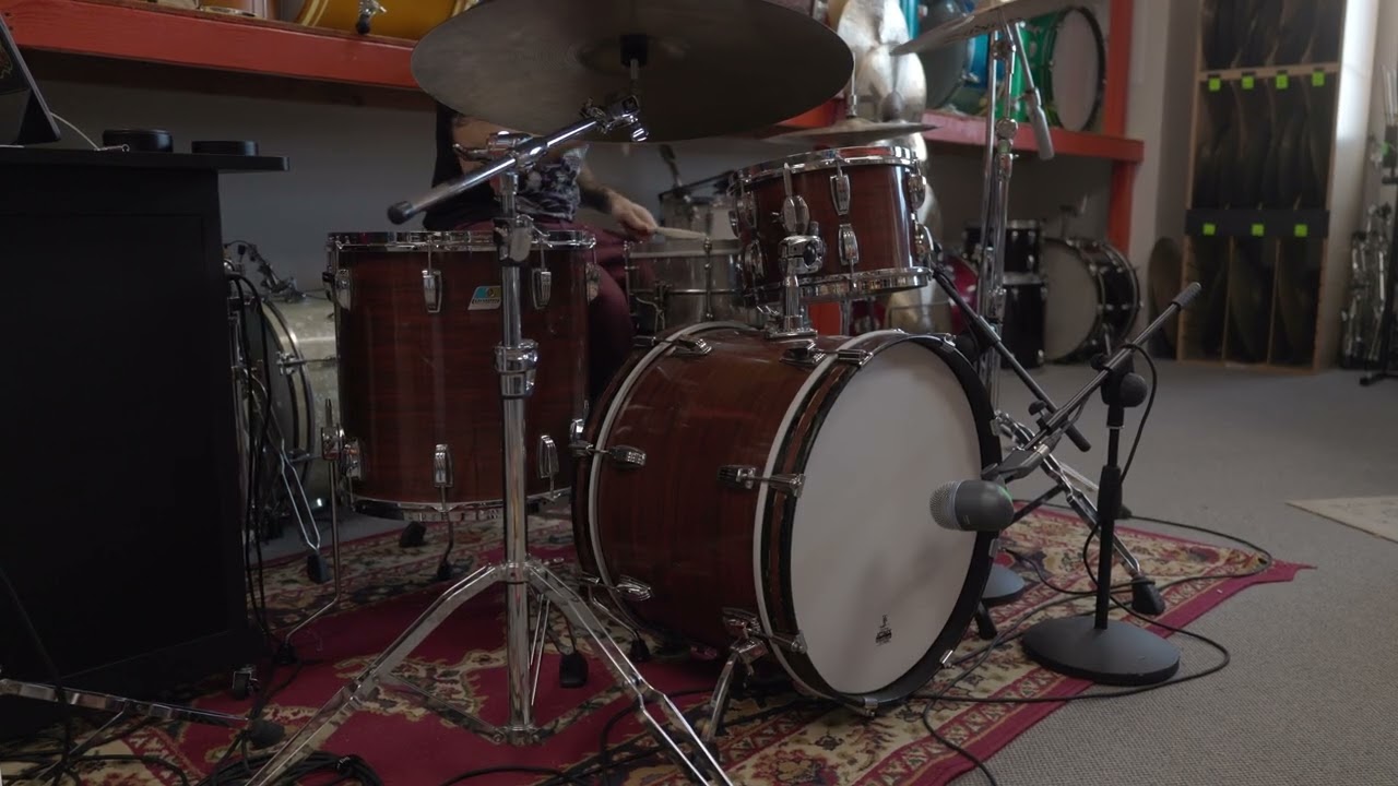 1970s Ludwig Mahogany Cortex "Classic Maple" Drum Set