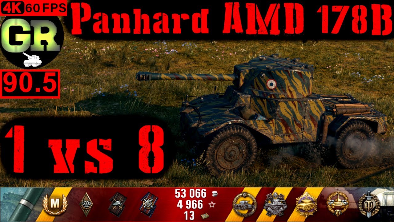 90_World of Tanks Panhard AMD 178B WoT Replay - 12 Kills 3.3K DMG(Patch 1.4.0)