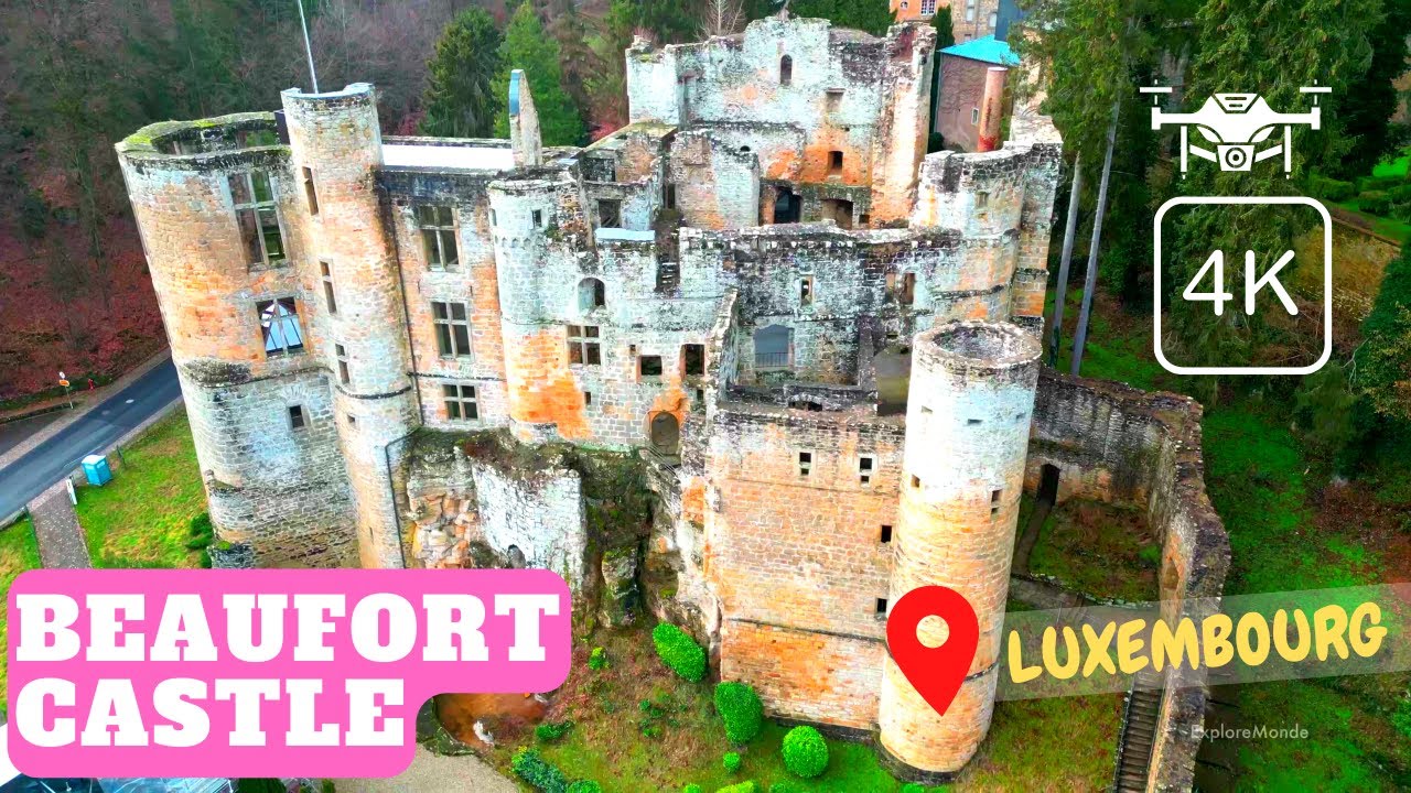 Beaufort Castle Luxembourg | Châteaux de Beaufort Luxembourg [Drone] [4K]