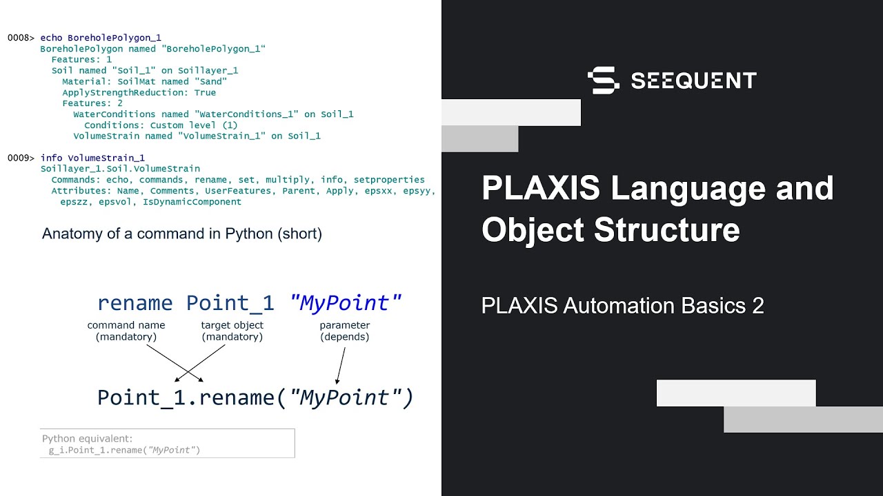 PLAXIS Automation Basics | Language and Object structure [2/8]