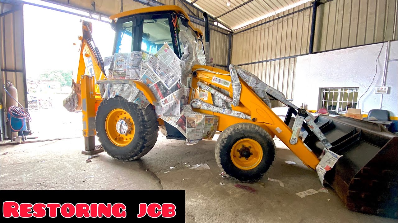 Restoring Old Iron Rusted & Discoloured JCB