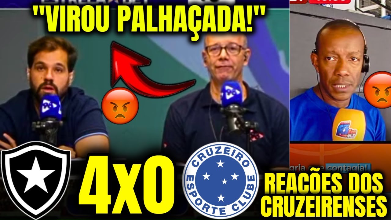 REAÇÕES DOS CRUZEIRENSES INCRÉDULOS COM GOLEADA DO BOTAFOGO BOTAFOGO 4X0 CRUZEIRO