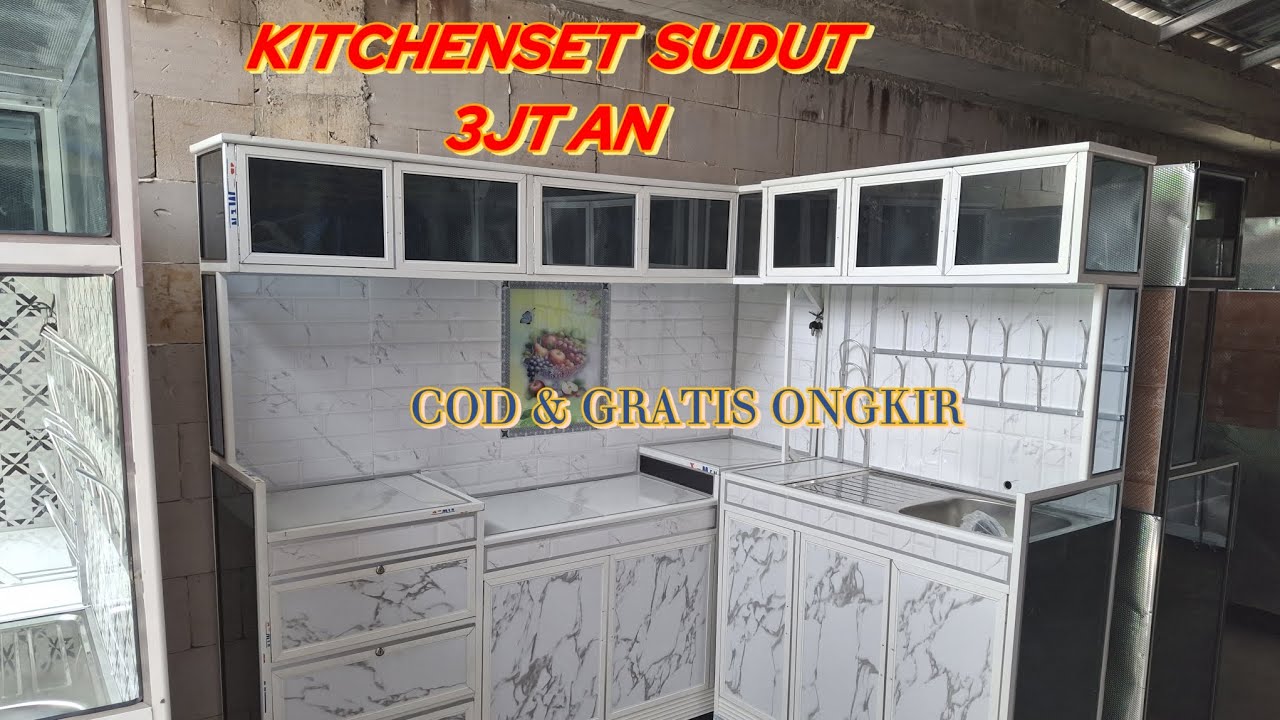 KITCHENSET SET SUDUT, DAPUR PRAKTIS,  MINIMALIS EKONOMIS, WA 083853188057