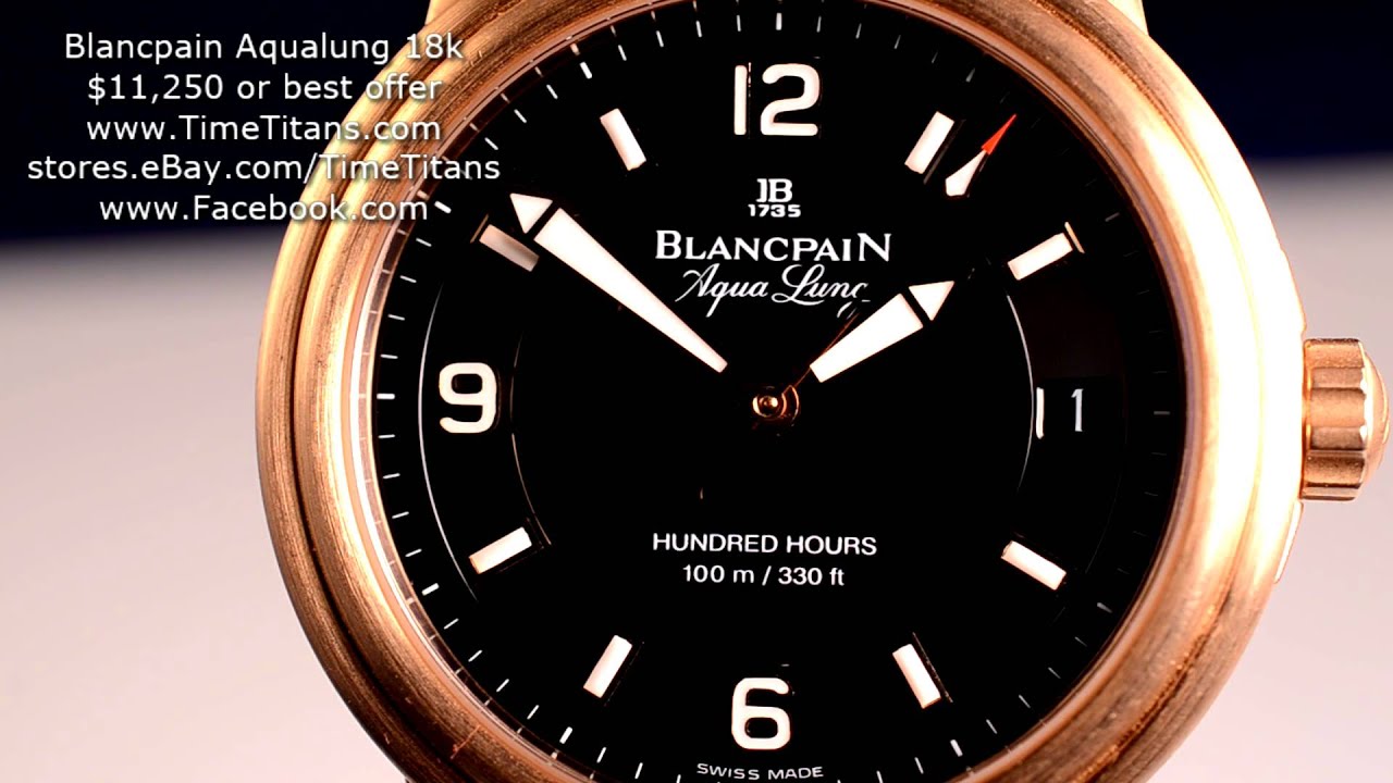 Blancpain Aqualung 18k Rose Gold Limited Edition 100 Hours 2100-3630-64B