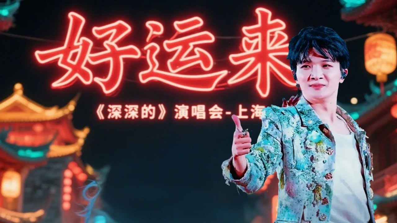 《好运来》20250518 周深 上海第二天《深深的》演唱会现场版（转发二创动态歌词字幕 PinYin Lyrics) #好运来