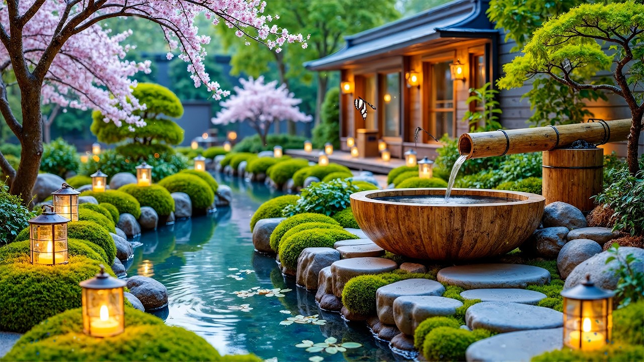 Calming Music for Sleep 🌿 Bamboo Water Sounds, Healing Piano Music, Deep Sleep, Spa & Massage Musica