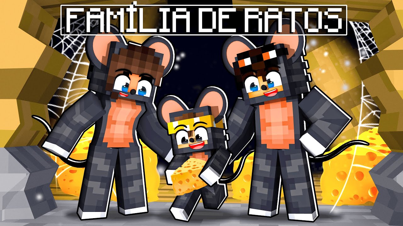 ALEX MONTE tem uma FAMÍLIA DE RATOS no Minecraft!
