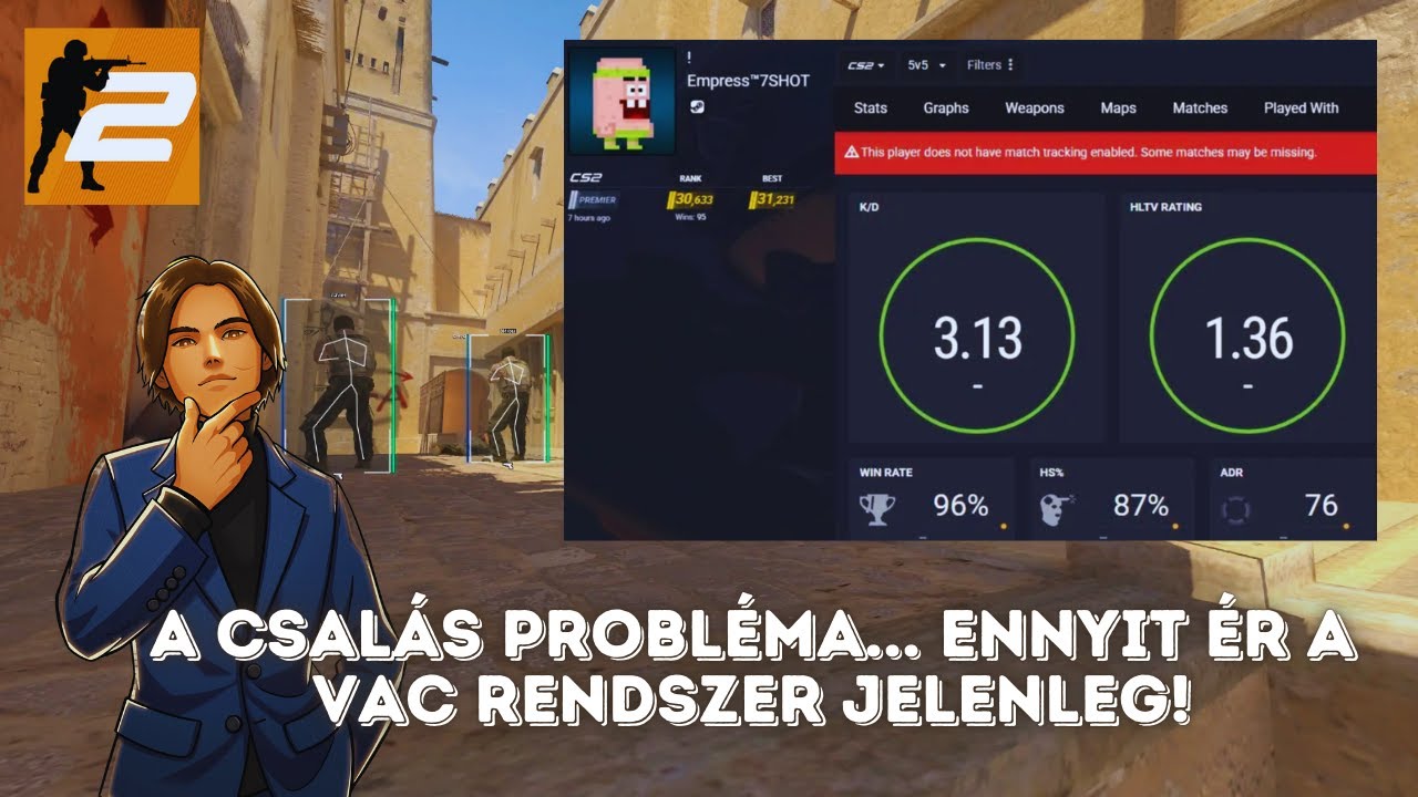 A CSAL&Aacute;S PROBL&Eacute;MA... ENNYIT &Eacute;R A VAC RENDSZER JELENLEG! 😞 ★ CS2 CHEATERS ★ 😢
