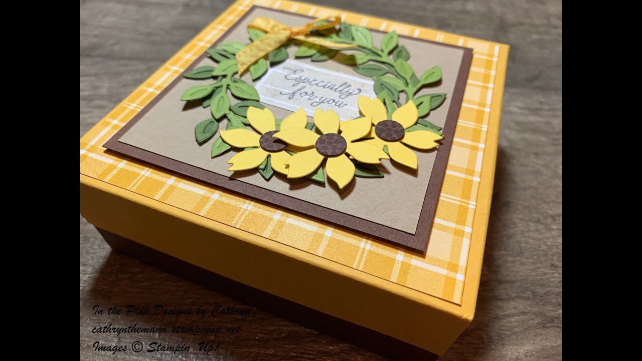 Sunflower Box using Wreath Builder Dies - Stampin' Up!