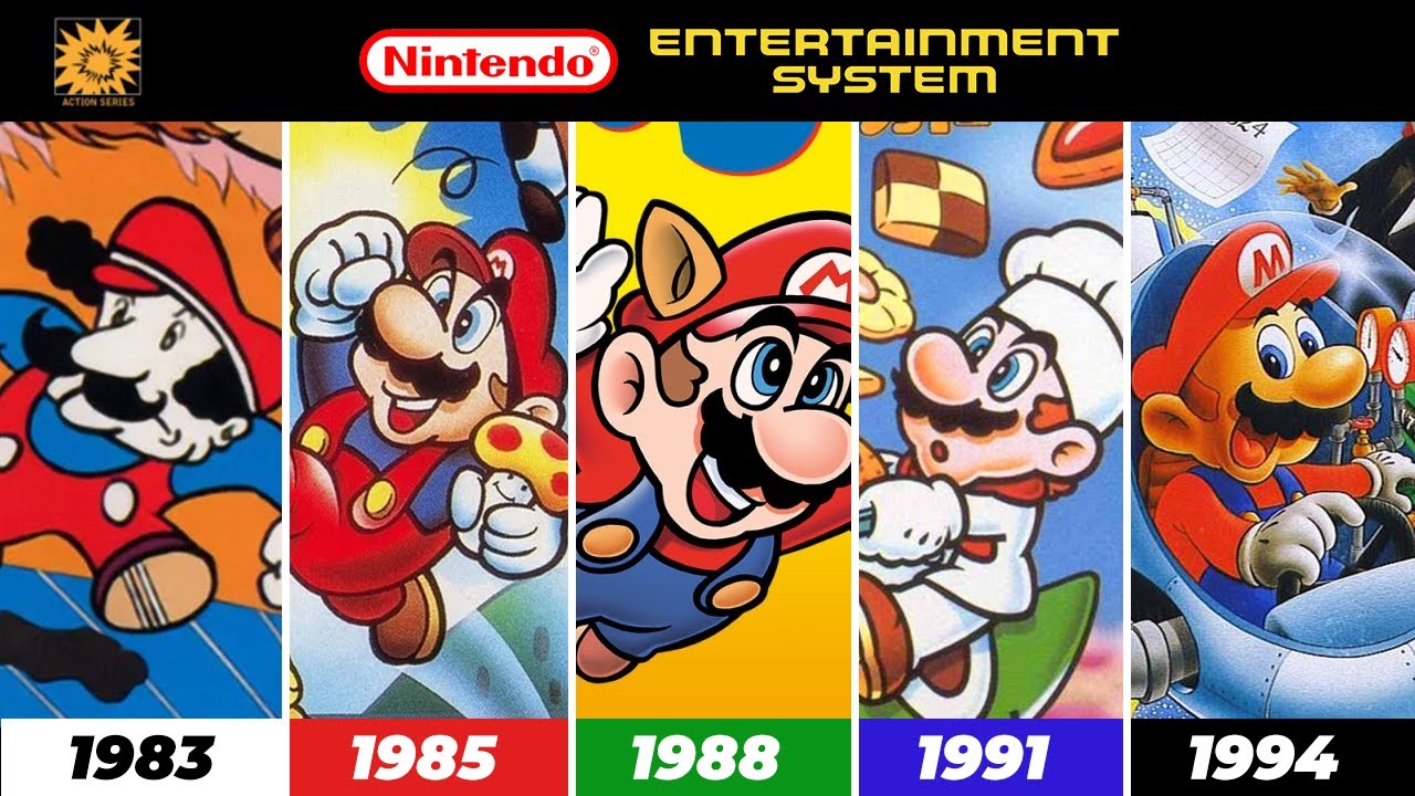 Mario NES Games Evolution 1983-1994