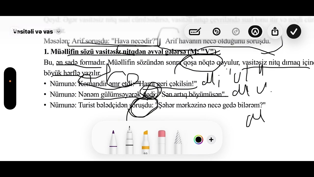 Vasitəli və vasitəsiz nitq 
