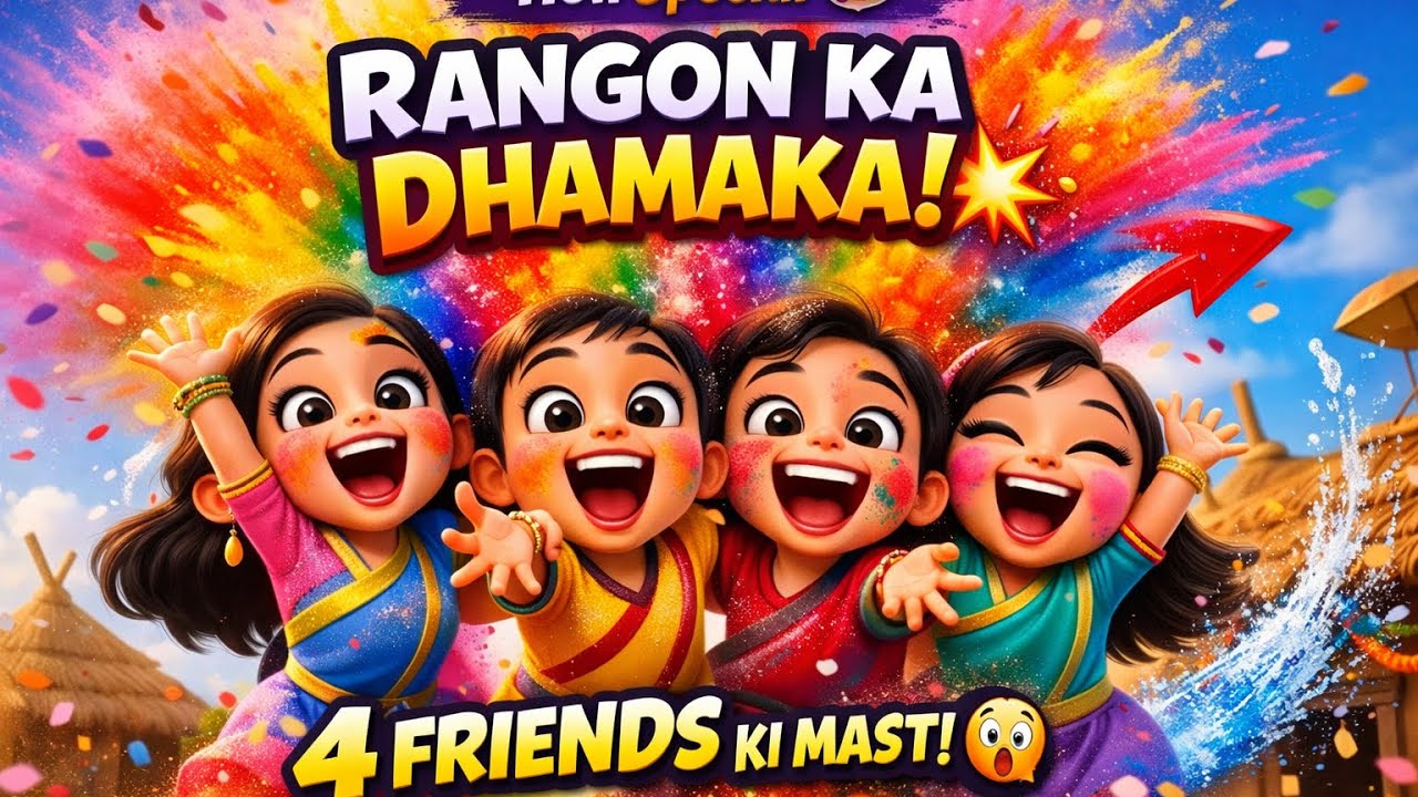 Holi Song for Kids 🎨 | Pramita Mummu Titli Toon Ki Gaon Wali Holi 🌈 Kids Hindi Song 2026