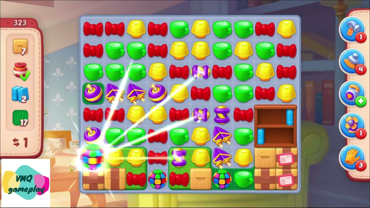 Homescapes level 323 gameplay
