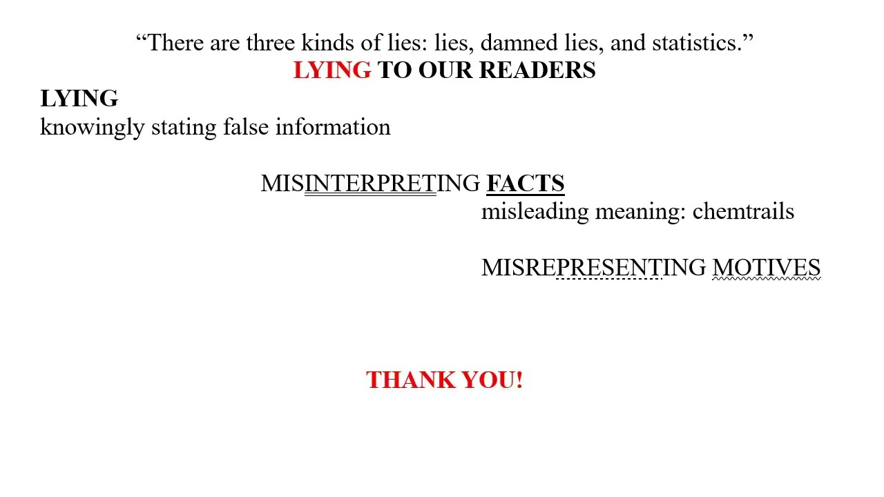 Lying to Our Readers