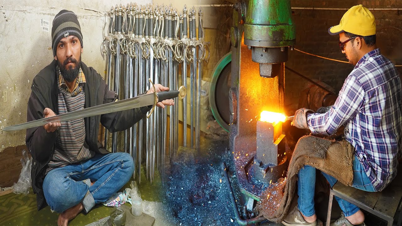 How Hollywood Fantasy Sword is Made With Amazing Technique | Damascus Steel Sword Forging process.