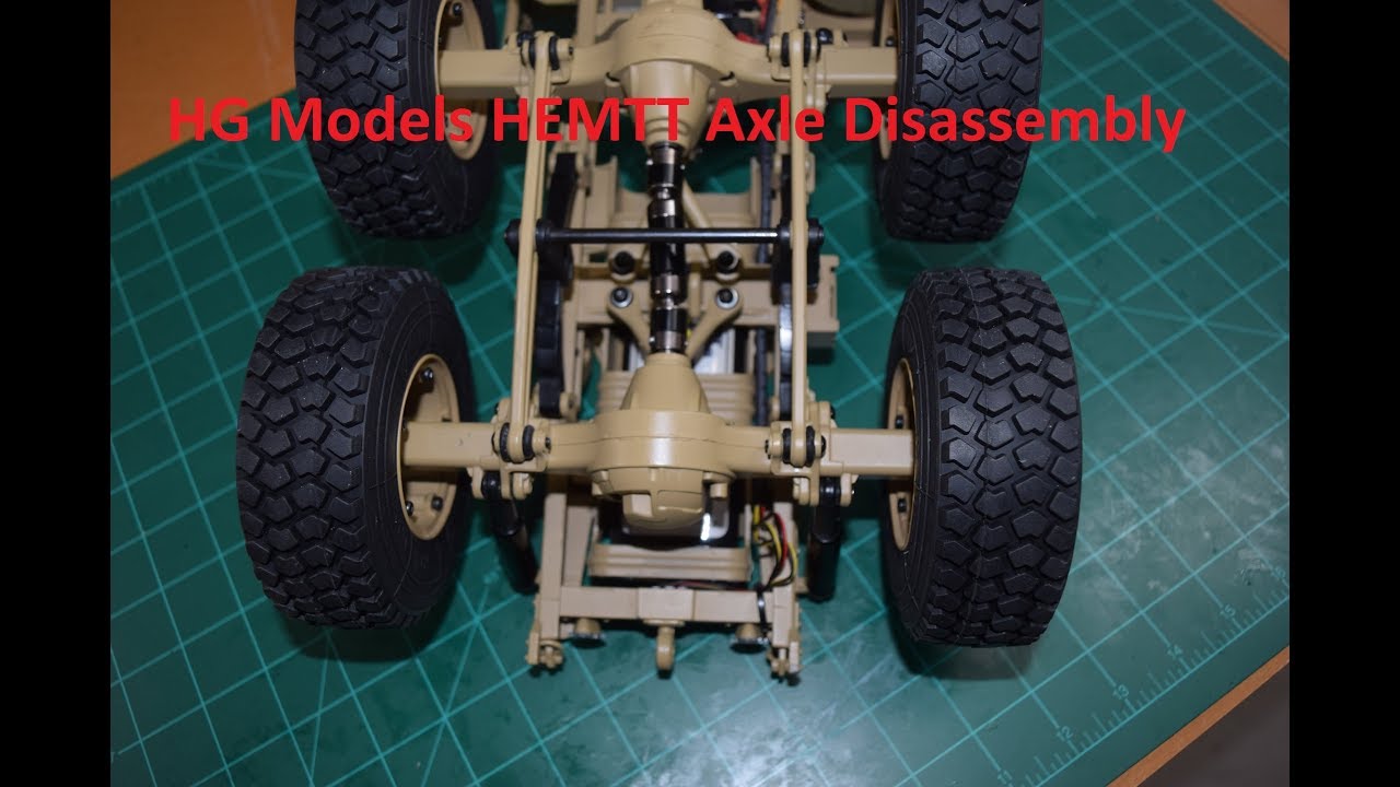 Разборка дифференциала заднего моста HEMTT 1/12 RC HG Models P-802