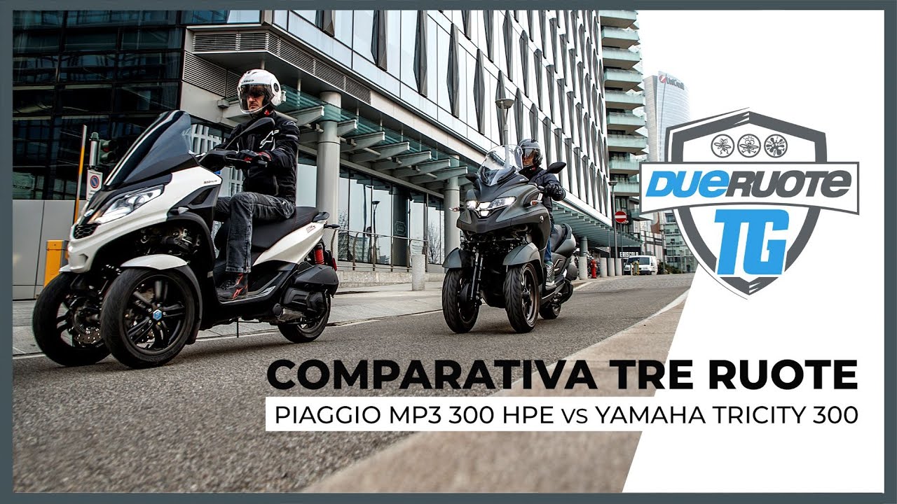 Piaggio MP3 300 VS Yamaha Tricity 300: punto di contatto! - DueruoteTG #73