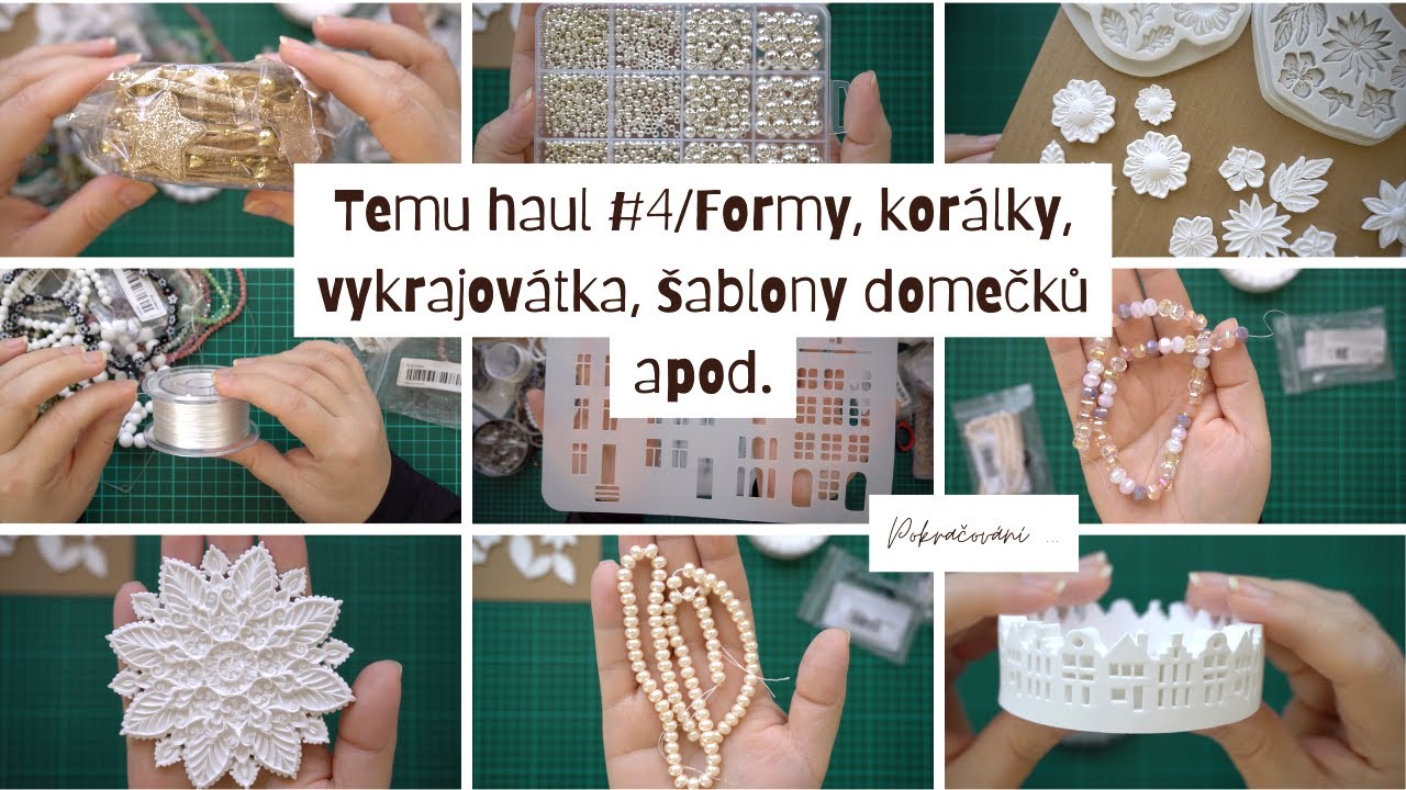 Temu HAUL #4/Formy, korálky, vykrajovátka, šablony domečků apod.