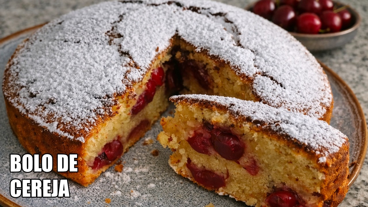 Receita de Bolo de Cereja | Fácil  e Delicioso!
