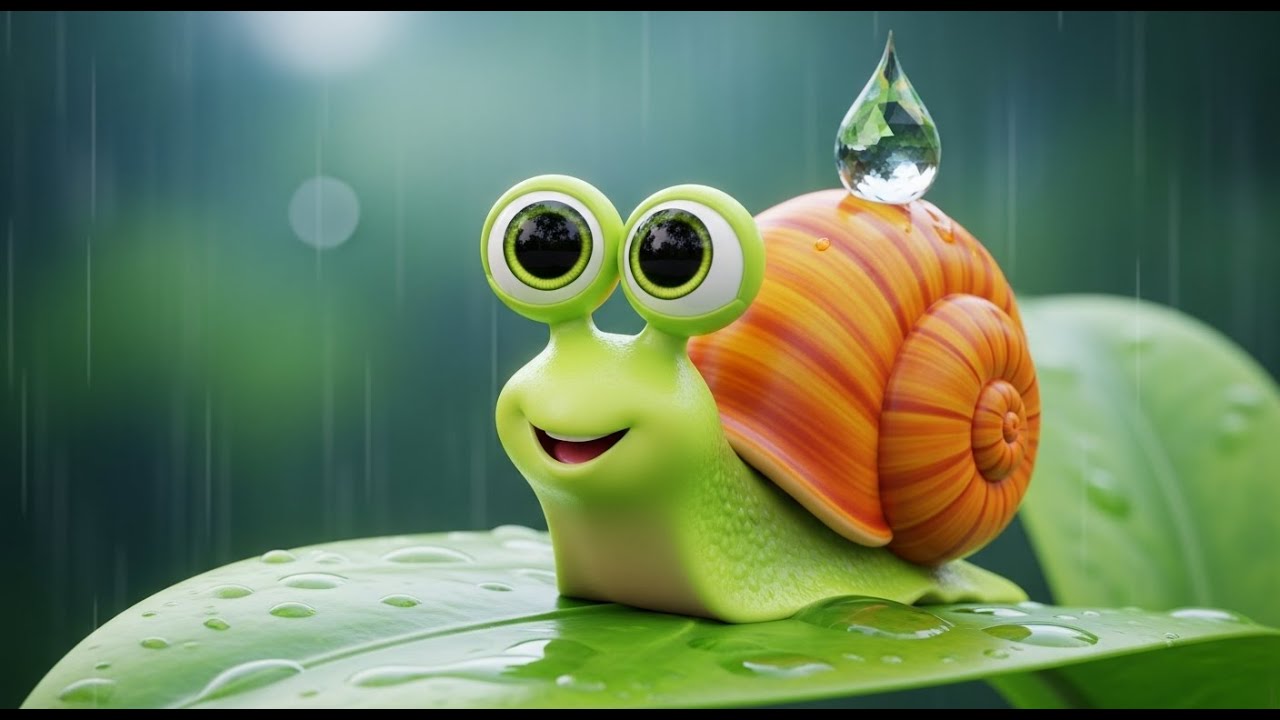 Creep Creep Snail Trail 🐌 | Nature & Rain Poem for Kids