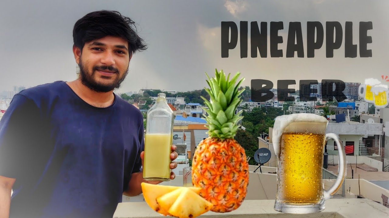 How to make pineapple beer at home// how to make pineapple beer at home in telugu// how to make beer