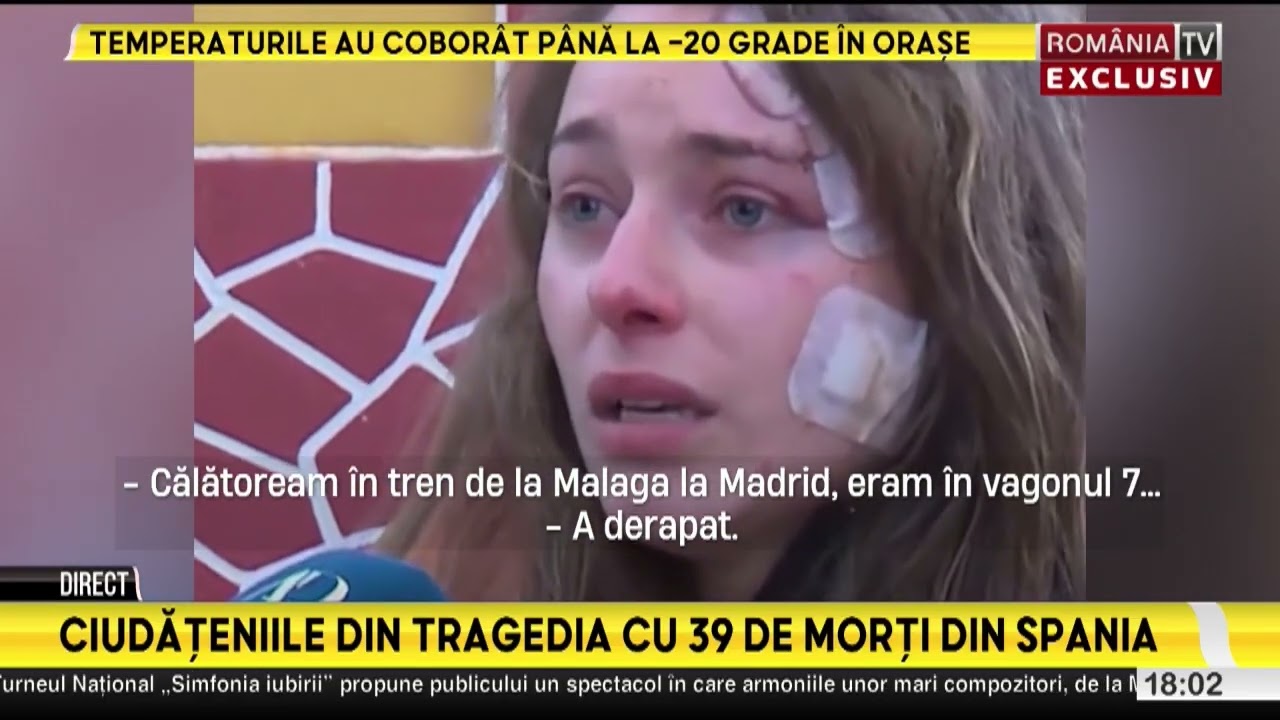 Doi români, printre pasagerii trenului care a deraiat în Spania. În ce stare se află