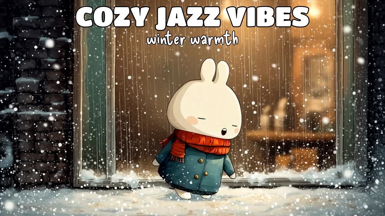 Cozy Winter Café 🐰 Chill Jazz Ambience