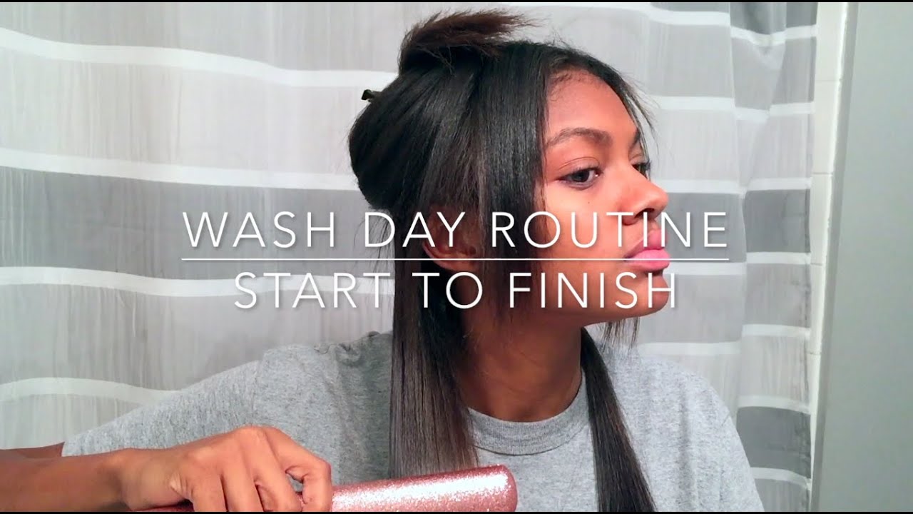 Wash Day Routine For Relaxed Hair