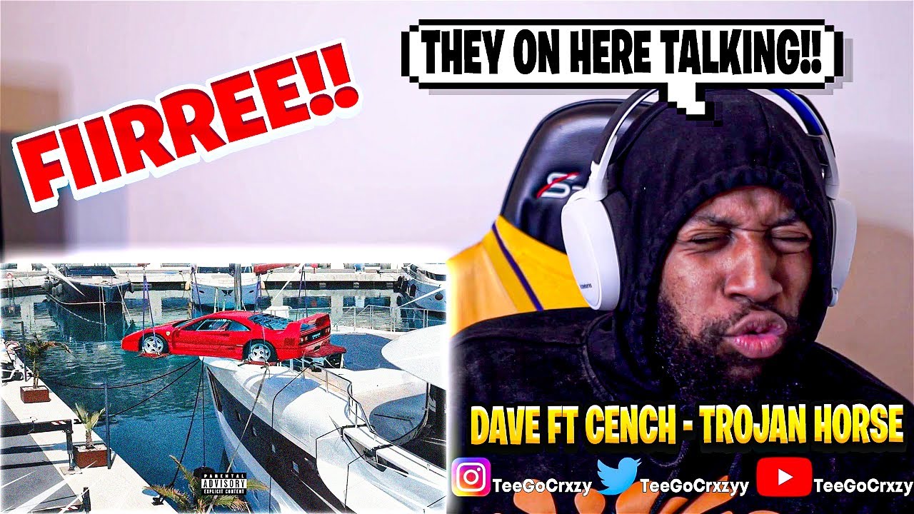 UK WHAT UP🇬🇧!!! I'M HERE FOR THIS COLLAB!! Central Cee x Dave - Trojan Horse (Lyrics) (REACTION)