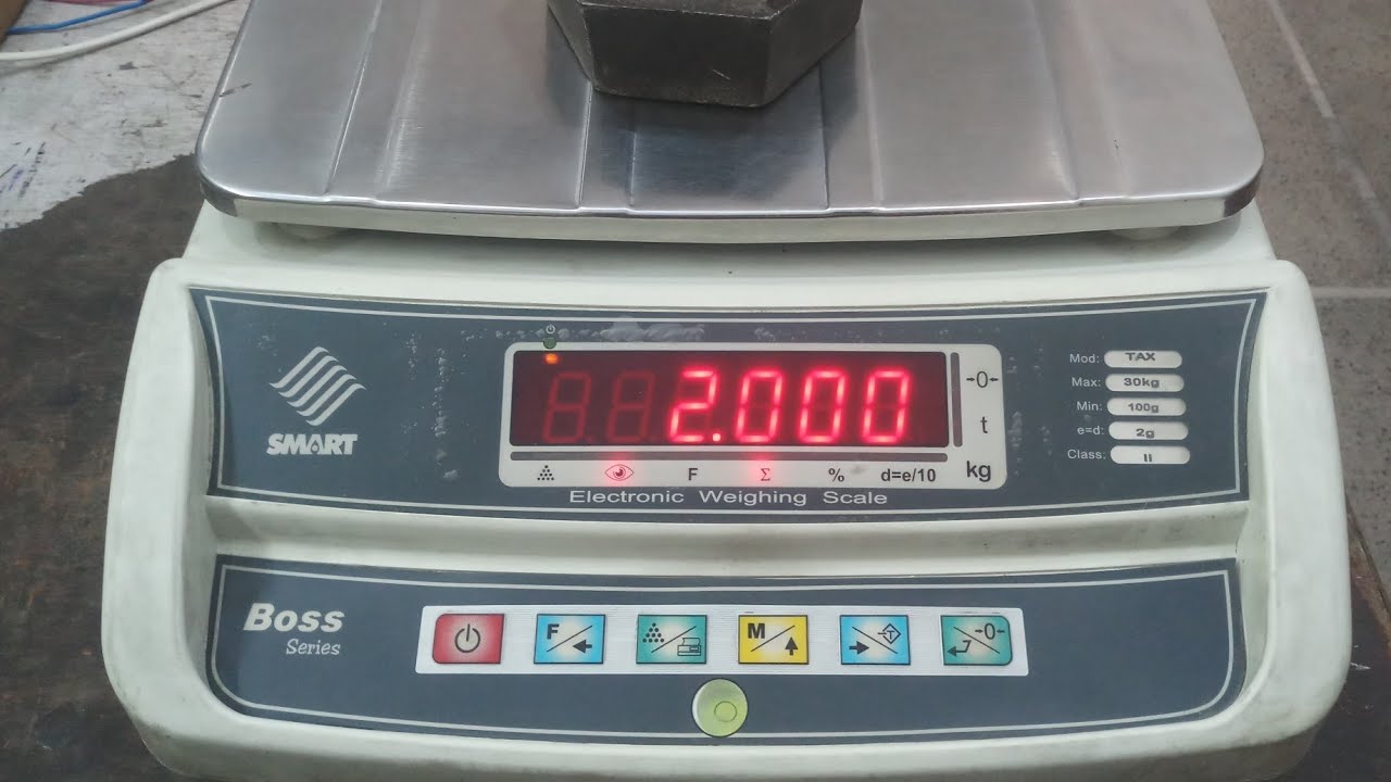 Smart 30kg boss series weight machine calibration process