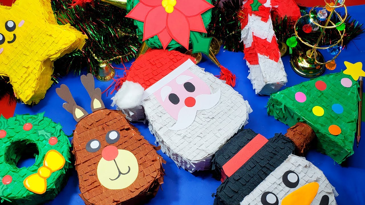DIY 8 MINIPIÑATAS NAVIDEÑAS ☃️ CHRISTMAS CRAFTS #MUYFACIL