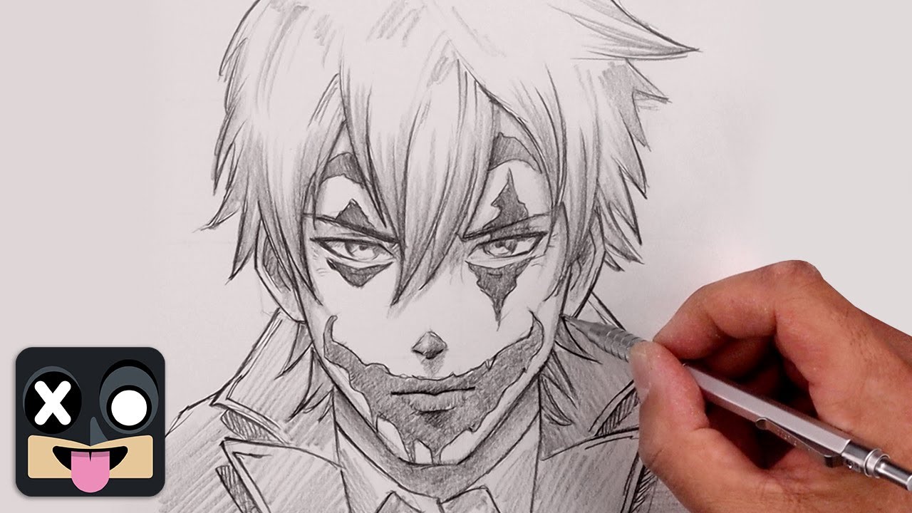 How To Draw Anime Joker Step by Step Sketch Tutorial