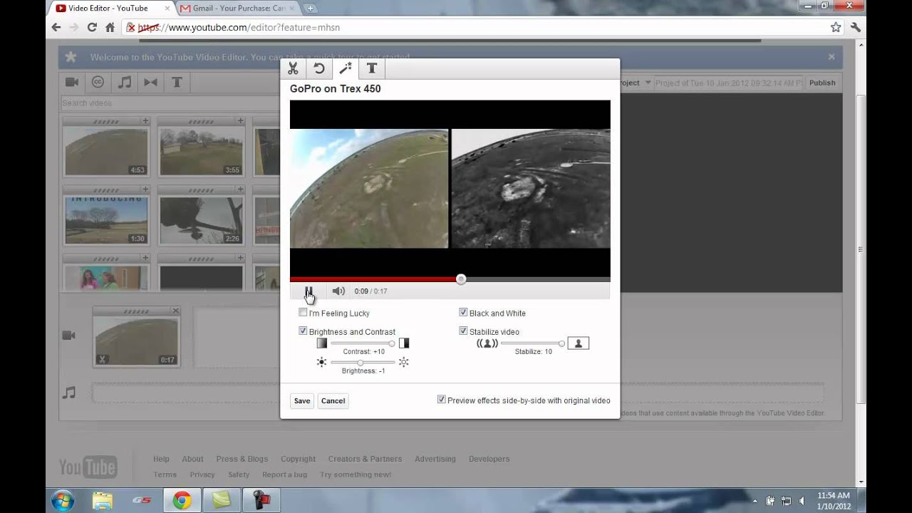 Image Stabilization with Youtube's Video Editor