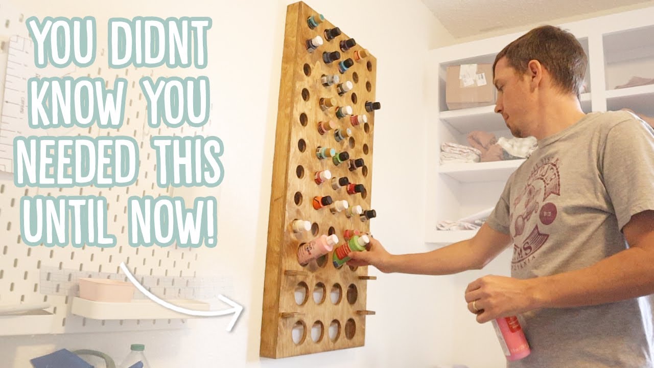 Craft Paint Bottle Wall Hanging Storage