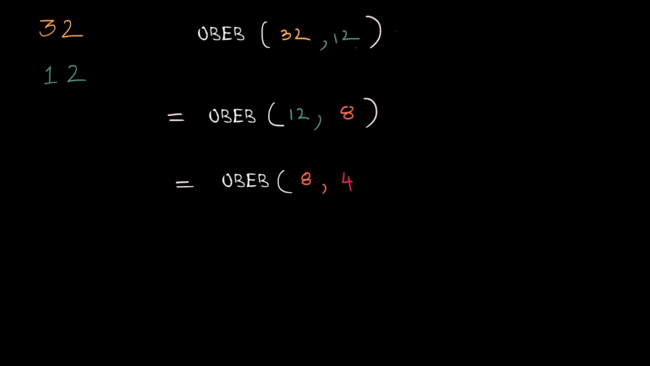 Öklid’in Bölme Algoritmasına Giriş (Matematik) (Cebir Öncesi)
