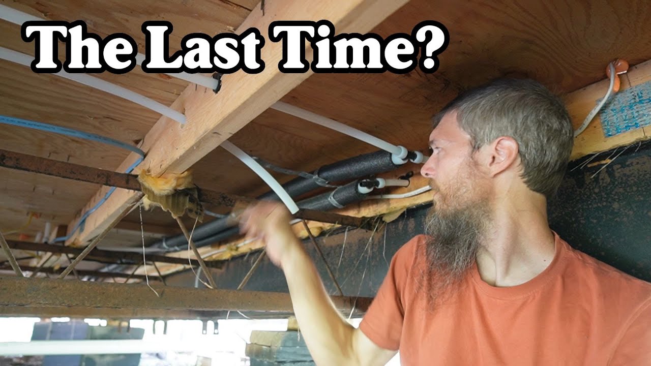 Finishing the Kitchen Plumbing - Salvaged mobile Home ReBuild