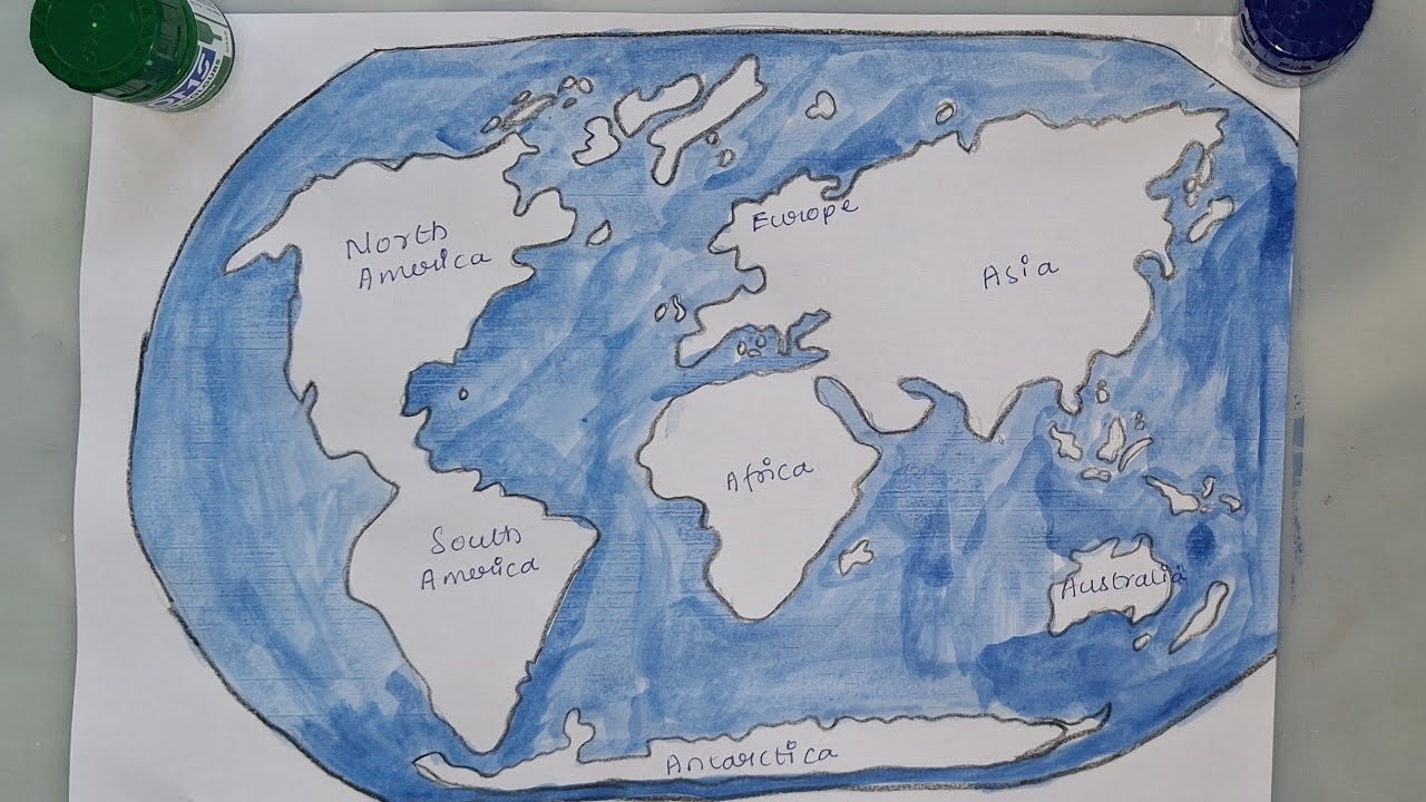 Hand made world map