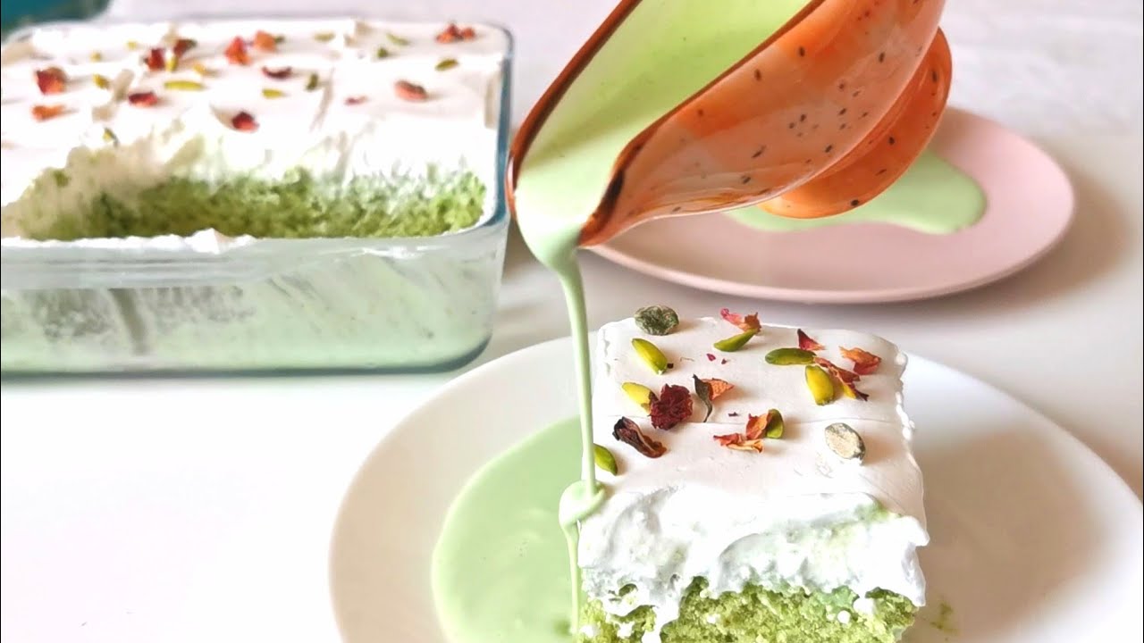 Pistachio tres leches| Pistachio milk cake| Tres leches cake