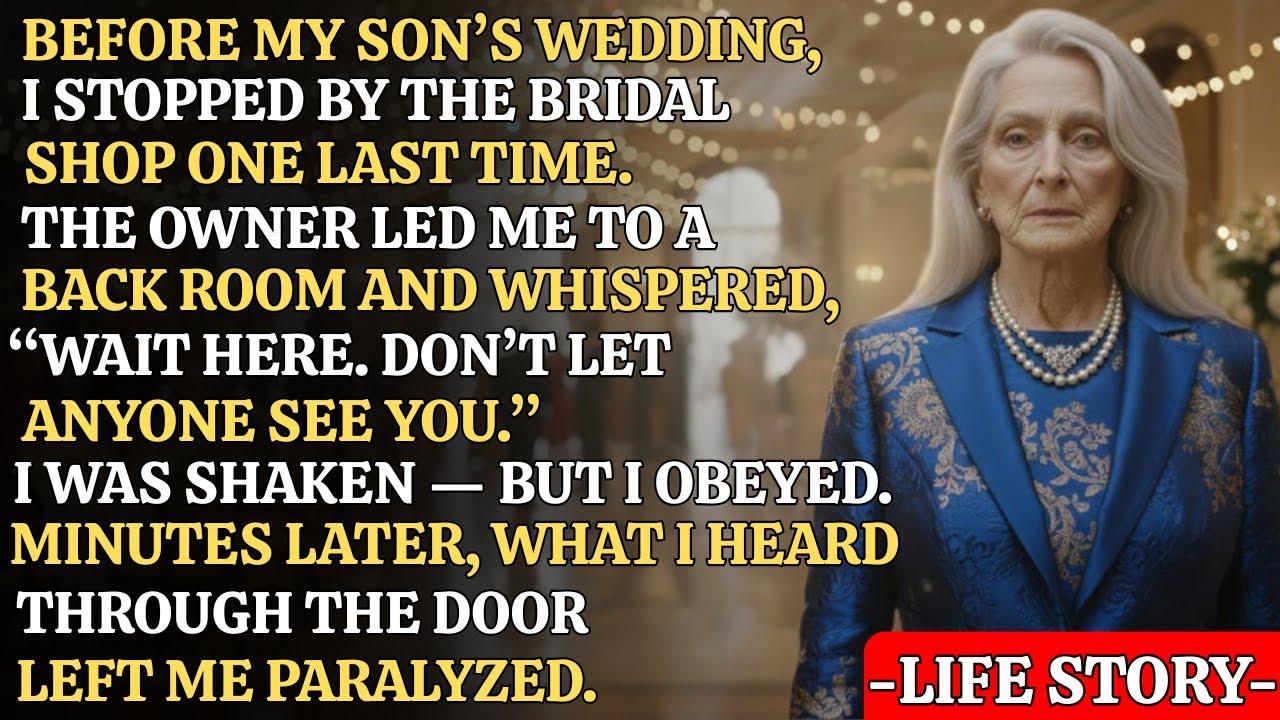 Wait in the Back Room,” The Bridal Shop Owner Whispered Before My Son’s Wedding — Minutes Later...